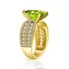 4ct Princess Cut Peridot Engagement Ring