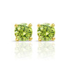 2ct Round Cut Peridot Double Under Halo Stud Earrings