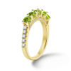 1.2ct Five-Stone Round Cut Peridot Wedding Band