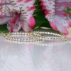 35MM Diameter White Sapphire Hoop Earrings