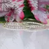 35MM Diameter White Sapphire Hoop Earrings