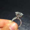 12ct Round Cut White Sapphire Engagement Ring
