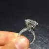 12ct Round Cut White Sapphire Engagement Ring