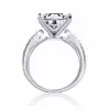 4ct Princess Cut White Sapphire Engagement Ring