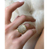 3ctw White Sapphire Paved Saddle Cocktail Ring