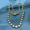 26ctw Round Cut Two Tone Riviere Necklace