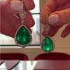 12ctw Pear-shaped Jade Drop Earrings