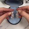 6.2ct Pear Cut White Sapphire Drop Earrings