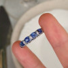 2.25ct Oval Cut Blue Sapphire  Eternity Band