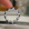 2.25ct Oval Cut Blue Sapphire  Eternity Band