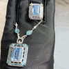 8.4ct Emerald Cut Aquamarine Engagement Ring