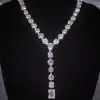 120ctw Multi-cut White Sapphire Statement Necklace