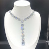 120ctw Multi-cut White Sapphire Statement Necklace