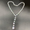 120ctw Multi-cut White Sapphire Statement Necklace
