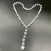120ctw Multi-cut White Sapphire Statement Necklace