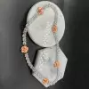 Marquise Cut White Sapphire Rose Necklace