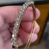 4.5ctw Round Cut White Sapphire Tennis Bangle Bracelet