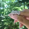 2.35ct Round Cut White Sapphire Engagement Ring