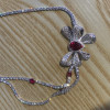 5.4ct Pear Cut Ruby Bowknot Necklace