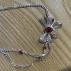 5.4ct Pear Cut Ruby Bowknot Necklace