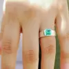 4ct Asscher Cut White Sapphire Men's Signet Ring