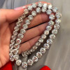 10MM Round Cut White Sapphire Tennis Necklace
