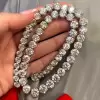 10MM Round Cut White Sapphire Tennis Necklace