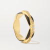 Black Enamel Infinity Eternity Ring