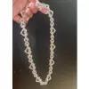 60ctw White Sapphire Paved Infinity Heart Statement Necklace