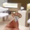 14ct Cushion Cut Champagne Sapphire Three-stone Ring