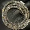 49ctw Round and Emerald Cut Tennis Necklace