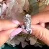 6ct Pear Cut White Sapphire Engagement Ring