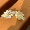 Elegant Floral Statement Stud Earrings