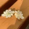 Elegant Floral Statement Stud Earrings
