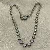 26ctw Round Cut Two Tone Riviere Necklace