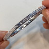 Baguette Cut White Sapphire Tennis Bangle