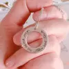 Handmade Circle Pendant Sterling Silver Necklace