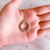 Handmade Circle Pendant Sterling Silver Necklace
