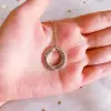 Handmade Circle Pendant Sterling Silver Necklace