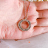 Handmade Circle Pendant Sterling Silver Necklace