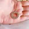 Handmade Circle Pendant Sterling Silver Necklace