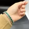 7ctw Emerald Cut Art-deco Emerald Bangle