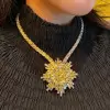 20ct Cushion Cut Yellow Sapphire Statement Necklace