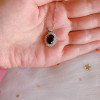 Oval Cut Blue Sapphire Pendant Necklace