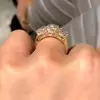 8ctw Oval Cut Under Halo Three Stone Engagement Ring