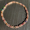 58ctw Multicolor Sapphire Infinity Statement Necklace