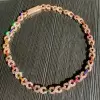 58ctw Multicolor Sapphire Infinity Statement Necklace