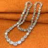 26ctw Oval Cut White Sapphire Riviere Statement Necklace