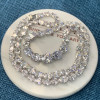 26ctw Oval Cut White Sapphire Riviere Statement Necklace