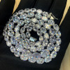 26ctw Oval Cut White Sapphire Riviere Statement Necklace